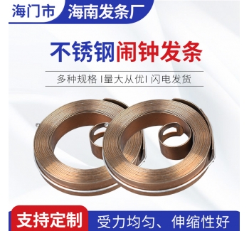 海南發(fā)條 不銹鋼鬧鐘發(fā)條 不銹鋼渦卷彈簧